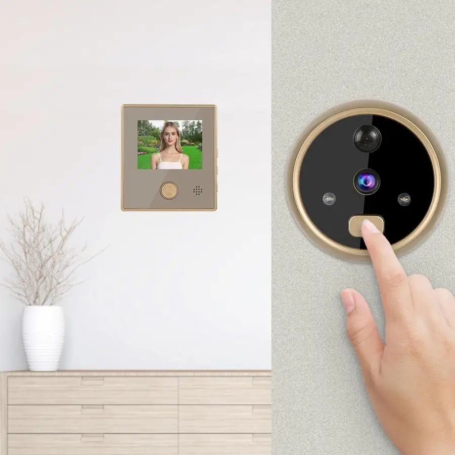 3in Night Vision Video Doorphone Intercom Motion Detection Doorbell Door Viewer Home Access Control System