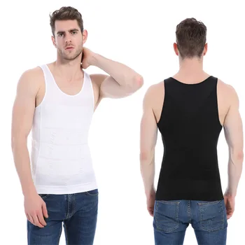 

Men's Slimming Body Shaper Corset Vest Shirt Compression Abdomen Tummy Belly Control Waist Cincher Slimming Underwear Dropship