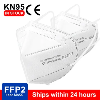 

10-200 Pcs KN95 Face Mask FFP2 Breathable Safe Dustproof Respirator Mouth Masks Filtration Maske Protective Reusable Mascarillas