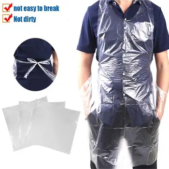 

100Pcs/set Disposable Apron Cooking Painting Transparent Waterproof Oil-proof Multifunctional Kitchen Cooking Apron Adult