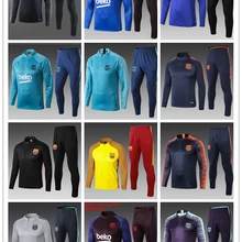 Топ 19 20 года, одежда для футбола, спортивный костюм GRIEZMANN SUAREZ UMTITI, мужской тренировочный костюм на молнии, Футбольная майка
