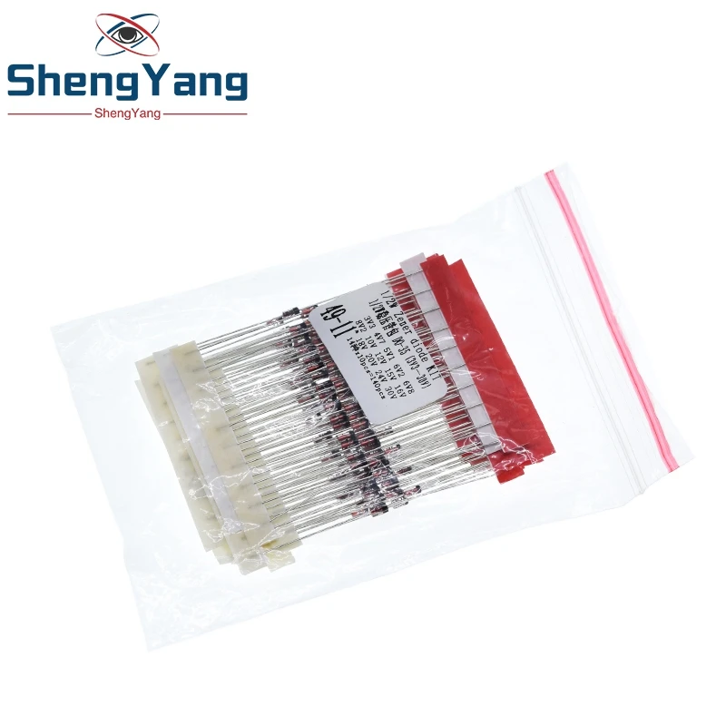 ShengYang 140 шт. стабилитрон 1/2 Вт 0 5 3 30 в 14 значений * 10 = ассортимент ассортименте новый