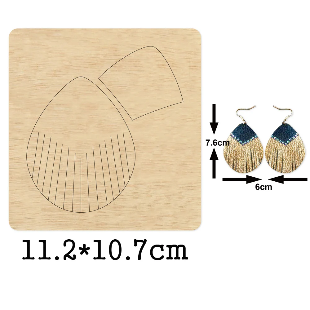 

Fashion Fan-shaped Tassel Dangler Earrings Cutting Dies Wooden Dies Suitable for Common Die Cutting Machines on the Market 2020