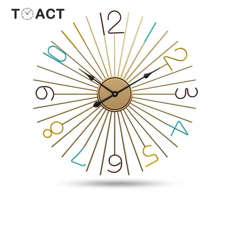 Online Große Metall Wanduhr Moderne Design Dekorative Bar Cafe Kreative Nordic Big Hängen Uhren Eisen Kunst Wand Uhr Wohnkultur