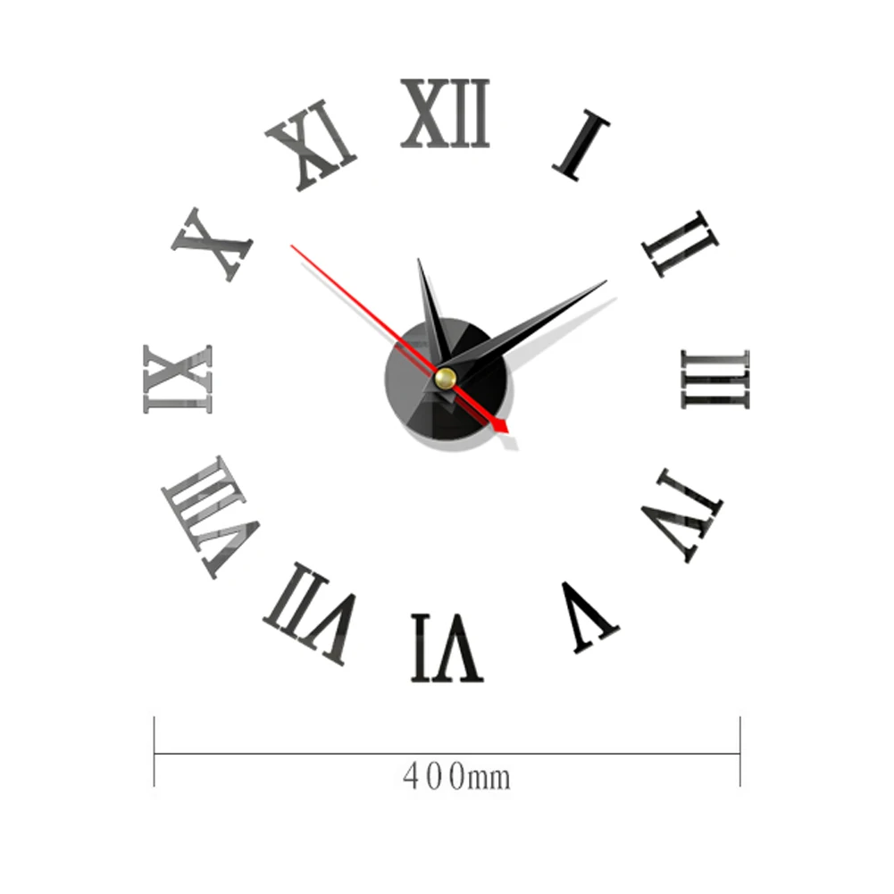 Настенные часы большой современный простой DIY стикер наклейка 3D римская цифра домашний декор