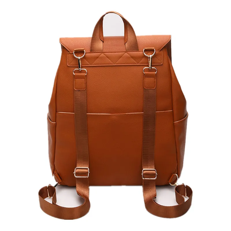 PU Leather Diaper Bag Backpack Mummy Maternity Nappy Nursing Bags Women Fashion Outdoor Travel Bag Backpack for Baby Care