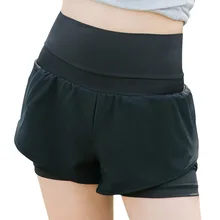 Новые женские спортивные Шорты однотонные быстросохнущие с высокой талией для лета Йога Фитнес S66