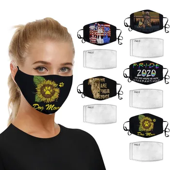 

1PC Adult Printed Windproof Foggy Haze Mask With 2PC Filters Face Mask Mouth Cover Cloth Face Mouth Mask Washable Mouth Mask Reu