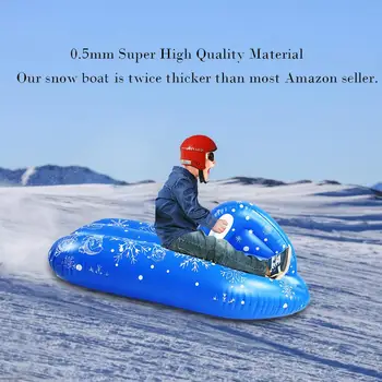 

Children Ski Boat Snowboard With Handle Inflatable PVC Friendly Thickened Cold-resistant Snowboard For Winter Skiing