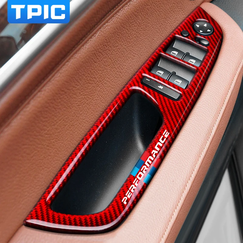 TPIC внутренняя форма M производительность окна управления Переключатель рамка Крышка отделка наклейки для автомобиля BMW X5 X6 E70 E71 2009-2013
