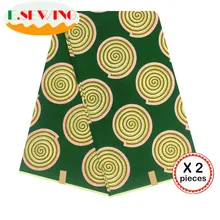 Африканская восковая ткань с принтом Анкара для шитья Анкара африканская ткань 12 ярдов нигерийская хлопковая ткань Гана для платья 81048