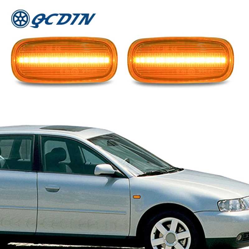 

QCDIN 2PCS For Audi 8N0 949 127A Turn Signal Light LED Side Marker Light Blinker For Audi A8 D2 1999-2002 TT 8N 2000-2006