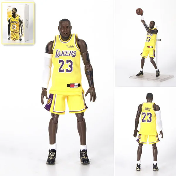 

NBA 1/9 Lakers 2 Generation LeBron James 23 Yellow Really Clothes Mobile Garage Kit Model
