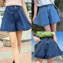 Polyester Fashion Korean Women Denim Summer Casual and Loose Solid Thin Short High Waist Slim Hot Shorts Polyester Fashion Korean Women Denim Summer Casual and Loose Solid Thin Short High Waist Slim Hot Shorts