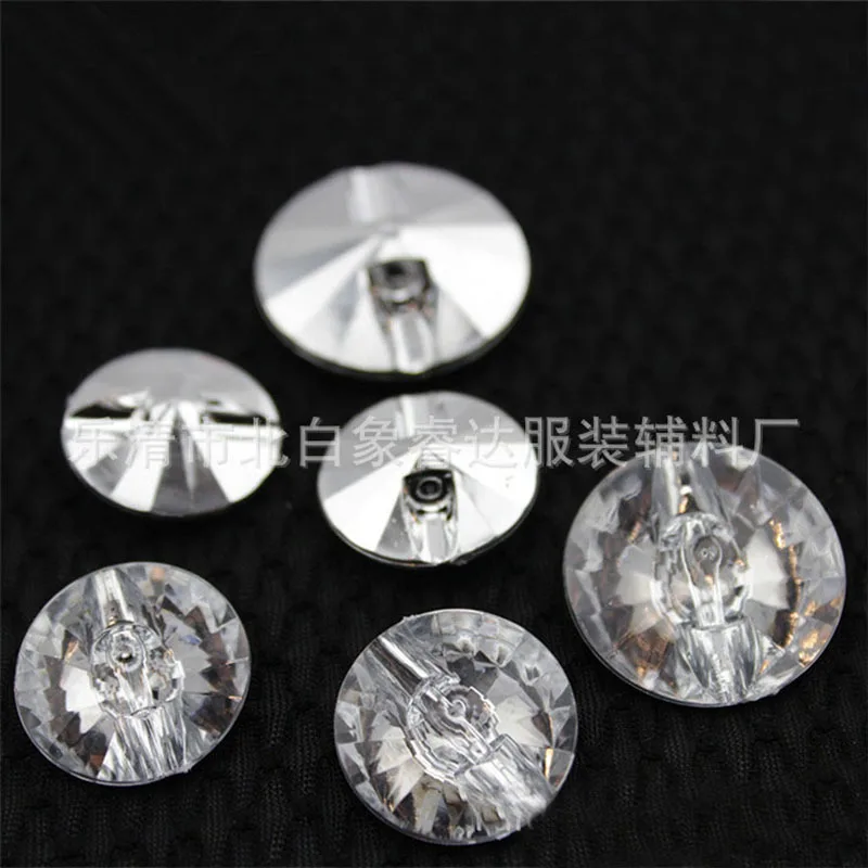 100Pcs Rhinestone Crystal Upholstery Buttons with Round Buttons for Sewing  Sofa Upholstery Button DIY Crafts Decoration