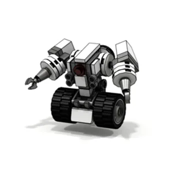 

60Pcs STEM MOC Mecha Iron Egg Model Small Particle Building Blocks Educational Toy Set For Children Toys Birthday Gift - White