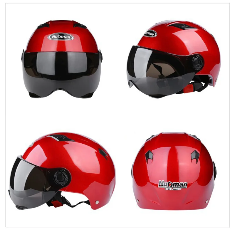Шлем мотоциклетный открытый шлем Capacete мотоциклетный шлем Cascos Para мото гоночный мотоциклетный винтажный шлем - Цвет: red