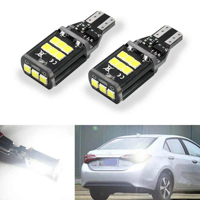 2x921 912 W16W T15 15SMD Chipsets светодиодный Canbus лампы без ошибок для резервного копирования