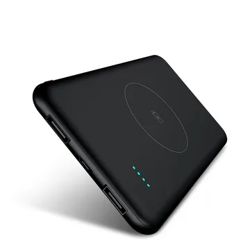 

Slim Power Bank 10000mAh Portable Qi Wireless Charger For Xiaomi Mi iPhone Fast Charging Powerbank External Battery Poverbank