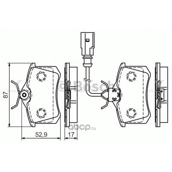 0986494025 BOSCH ДИСКОВЫЕ КОЛОДКИ ЗАДНИЕ