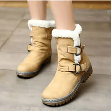 Зимние ботинки; женская обувь; короткие Ботинки Martin на плоской подошве; ботинки на платформе; бархатные короткие труба зимние ботинки для женщин и студентов; Новинка года ботинки женские обувь женская сапоги же