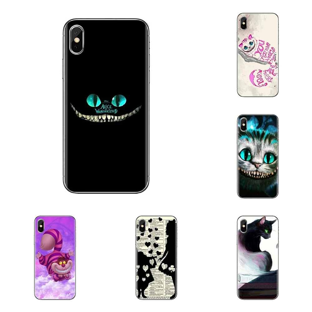 Мягкий чехол для iPhone XS Max XR X 4 4s 5 5S 5C SE 6 6S 7 8 Plus samsung Galaxy J1 J3 J5 J7 A3 A5 Cheshire Cat alice in wonderland |