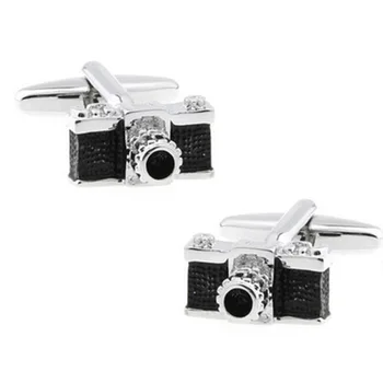 

Mini Camera Cufflinks for Birthday Favor Gift for men Brand cuff buttons cuff links High Quality groom Jewelry