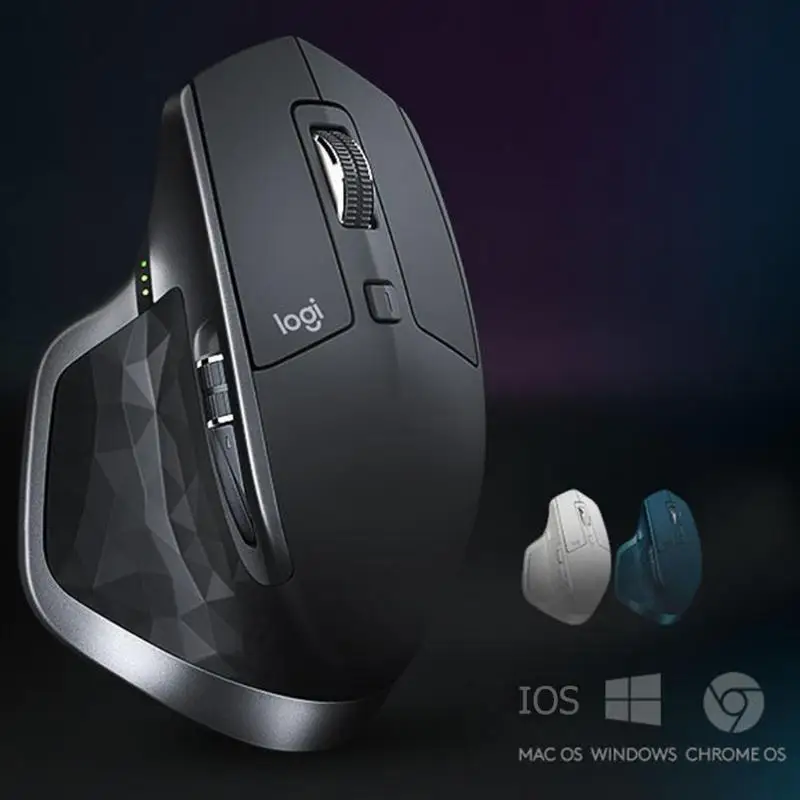 Беспроводная мышь logitech MX Master 2 S, 4000 dpi, зарядка через USB, Bluetooth, игровая мышь, 7 кнопок, лазерная мышь для макросъемки