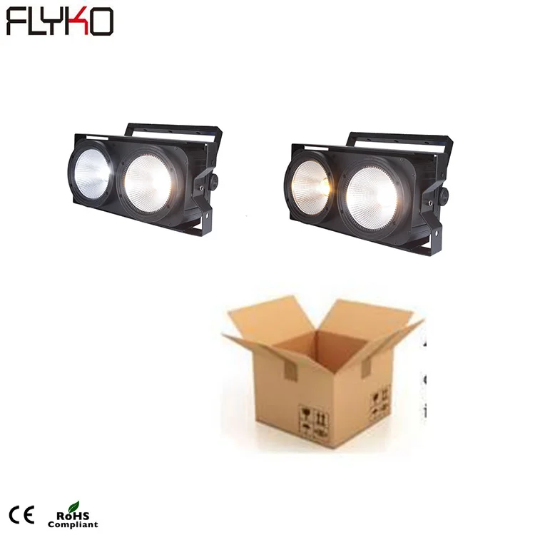 2pcs 2 глаза 2*100 Вт концертное оборудование холодный белый и теплый белый 2в1 led audience COB1 свет - Цвет: 2pcs