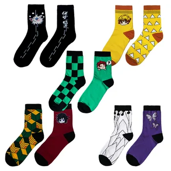 

Anime Demon Slayer: Kimetsu no Yaiba Kamado Tanjirou Tomioka Giyuu Cosplay Short Socks Cotton Spring Autumn Fashion Stocking