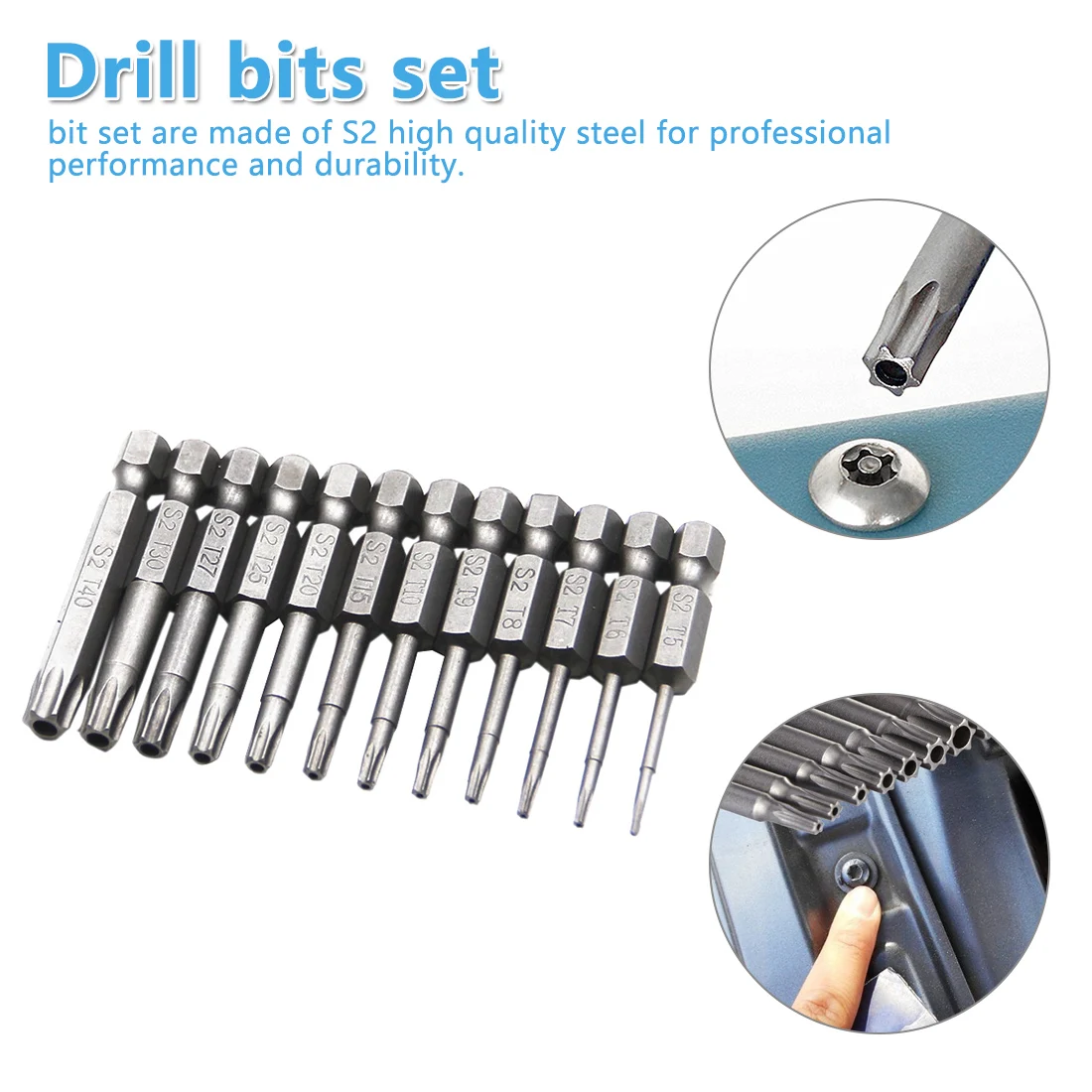 

Security Tamper Proof Magnetic Screwdriver Drill Bit Screw Driver Bits Flat Head 1/4" Hand Tools Magnetic Screwdriver 1 Set