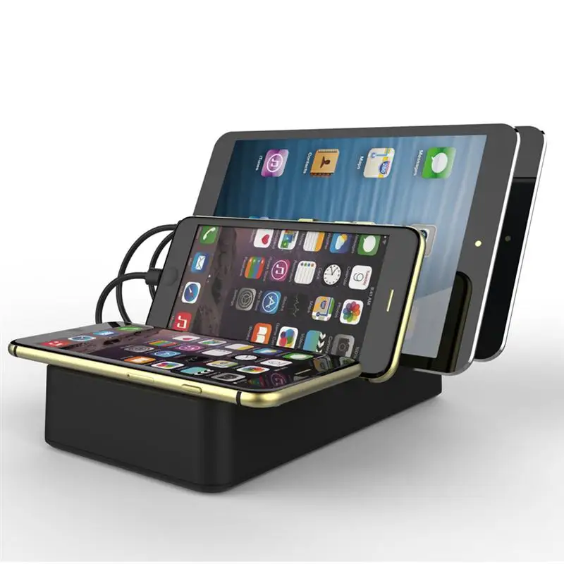 Foxnovo США ЕС Великобритания Plug многопортовый usb зарядная станция QI Беспроводное зарядное устройство для смартфонов