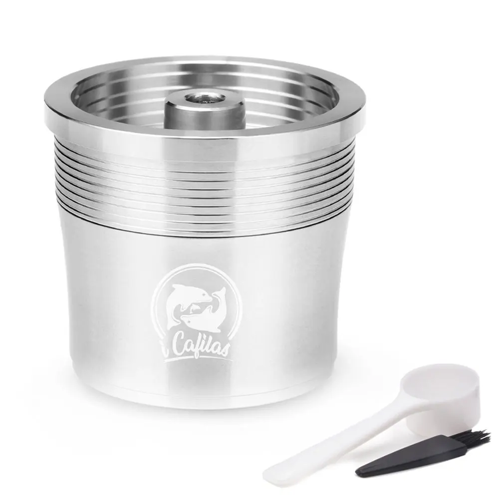 

Stainless steel Refillable Coffee Capsule Pod Filter Dripper Tamper Compatible with illy Coffee Machine