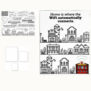 

house Clear Silicone Stamp / seal for DIY Scrapbooking / Album Decorative Clear Stamp Sheets A398