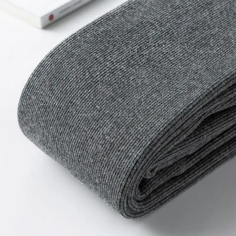 Light Grey Осенне-зимние леггинсы с высокой талией, однотонные женские бархатные плотные теплые штаны, флисовые леггинсы, обтягивающие хлопковые зимние леггинсы - Цвет: Light Grey