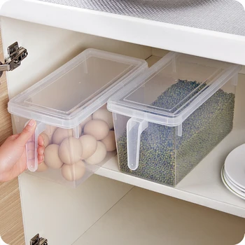 

Kitchen Storage Organizer With Lid And Handle Plastic Storage Box Refirgerator Fridge Storage Box Fresh Sealed Containers Box