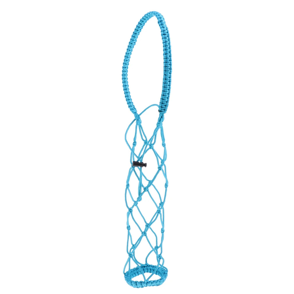 2pcs Water Bottle Holder Net Weaving Net Cup Carrier for Flask 17oz Bottles Cup Black Blue