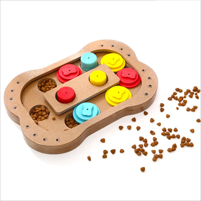 1 шт., игрушки-головоломки для собак, обучающие игрушки для кормления, деревянная игрушка для собак, многофункциональный инструмент для игры в домашних животных, в форме кости лапы