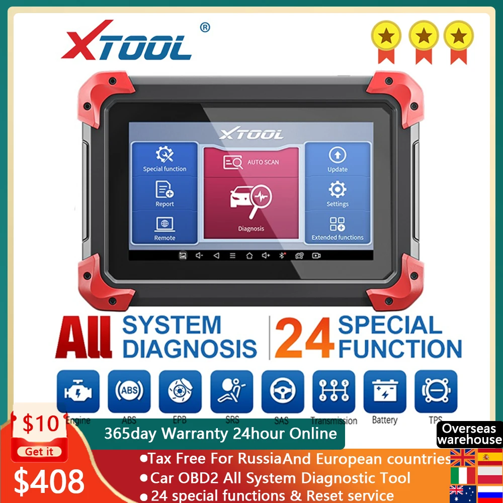 XTOOL D7 Автомобильный диагностический инструмент Двунаправленный сканер с полной