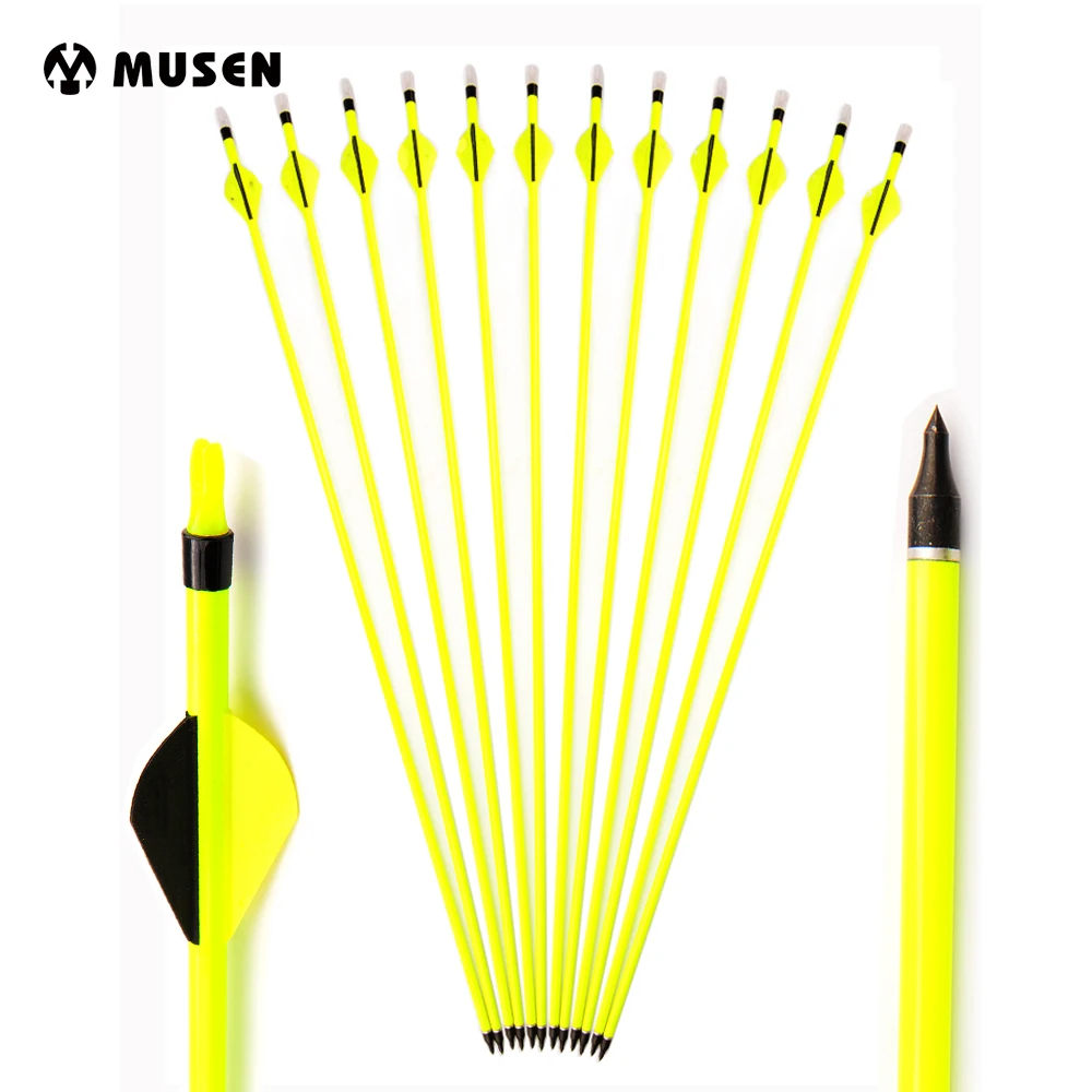 10X Archery arrow nocks for fiberglass shaft OD 6mm white green blue yellow RU