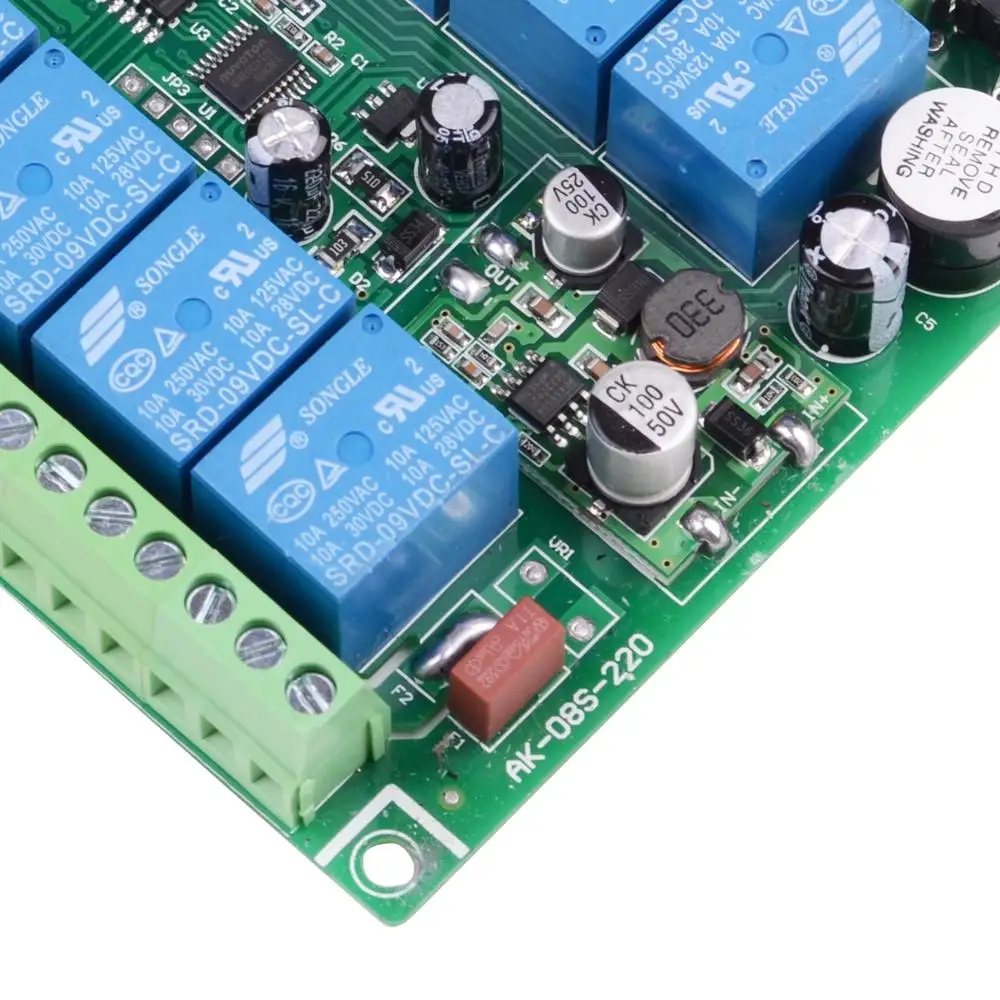 DC 12V 24V 36V 48V 8 Channel 8 CH 10A реле RF беспроводной Дистанционное управление освещением переключатель с 2 шт Белый Пульт дистанционного управления
