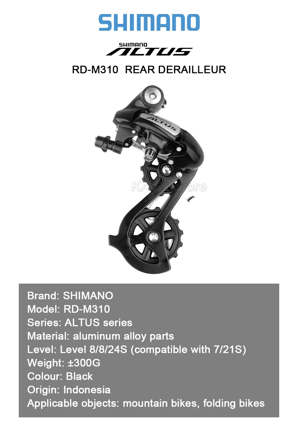 Dérailleur,ensemble de vitesses pour vtt Altus, HG31 8 S K7 32T 34T