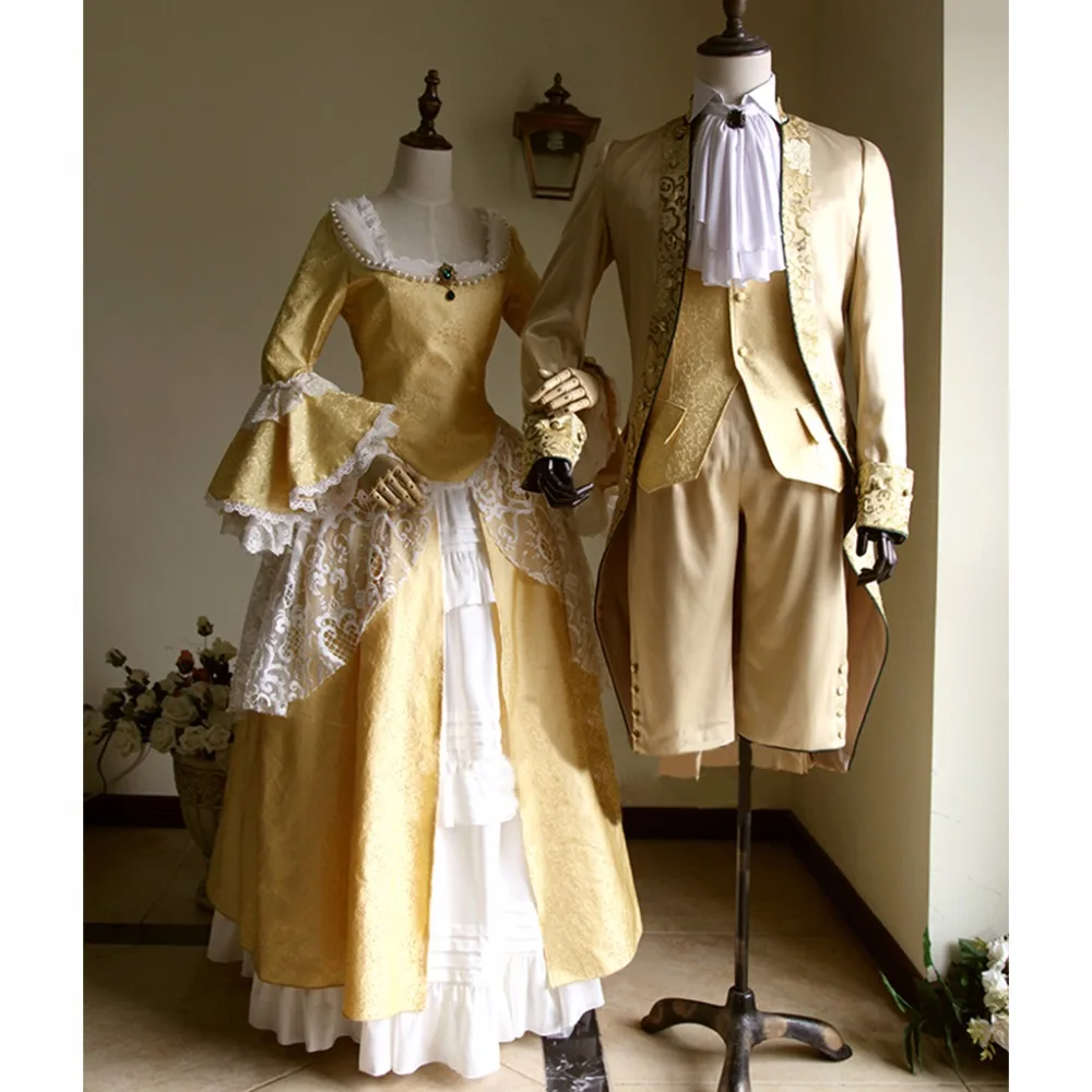 both Полностью корсетный рококо колоний грузинский 18thc Marie Antoinette день суд платье - Цвет: both