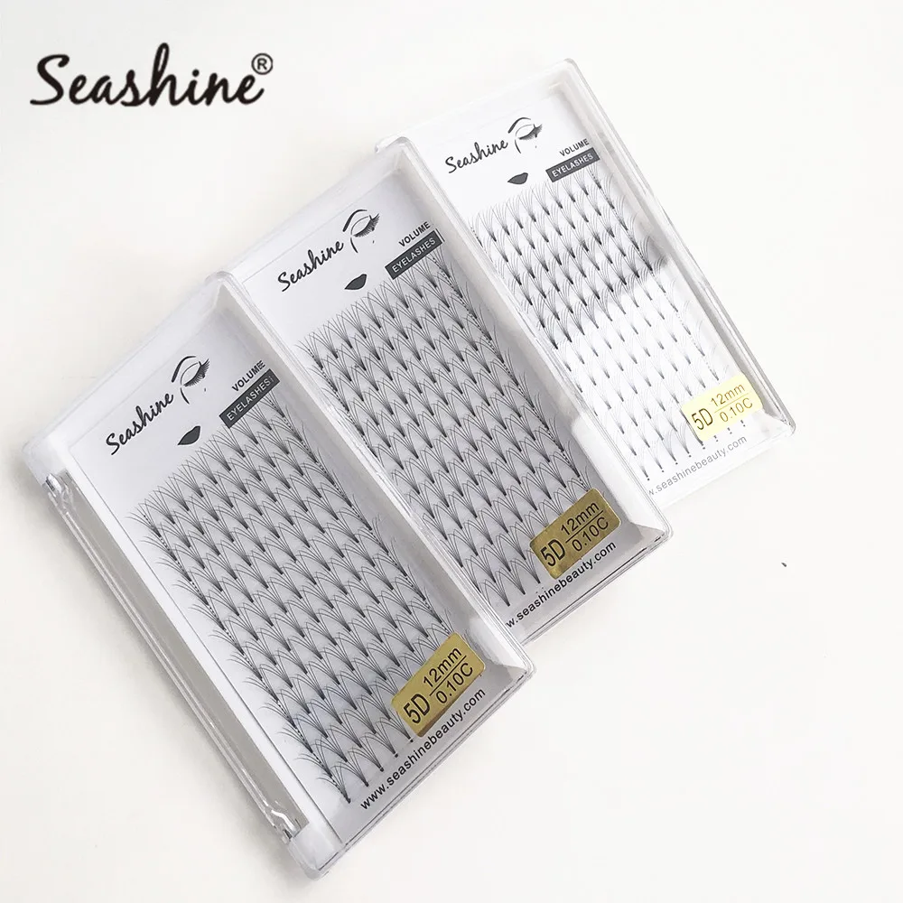 

Seashine False Eyelashes 1Tray Curl C/D Premade Fans 3D-6D Short Stem Russia Volume Natural Lashes Premade Fans Supplies Makeup