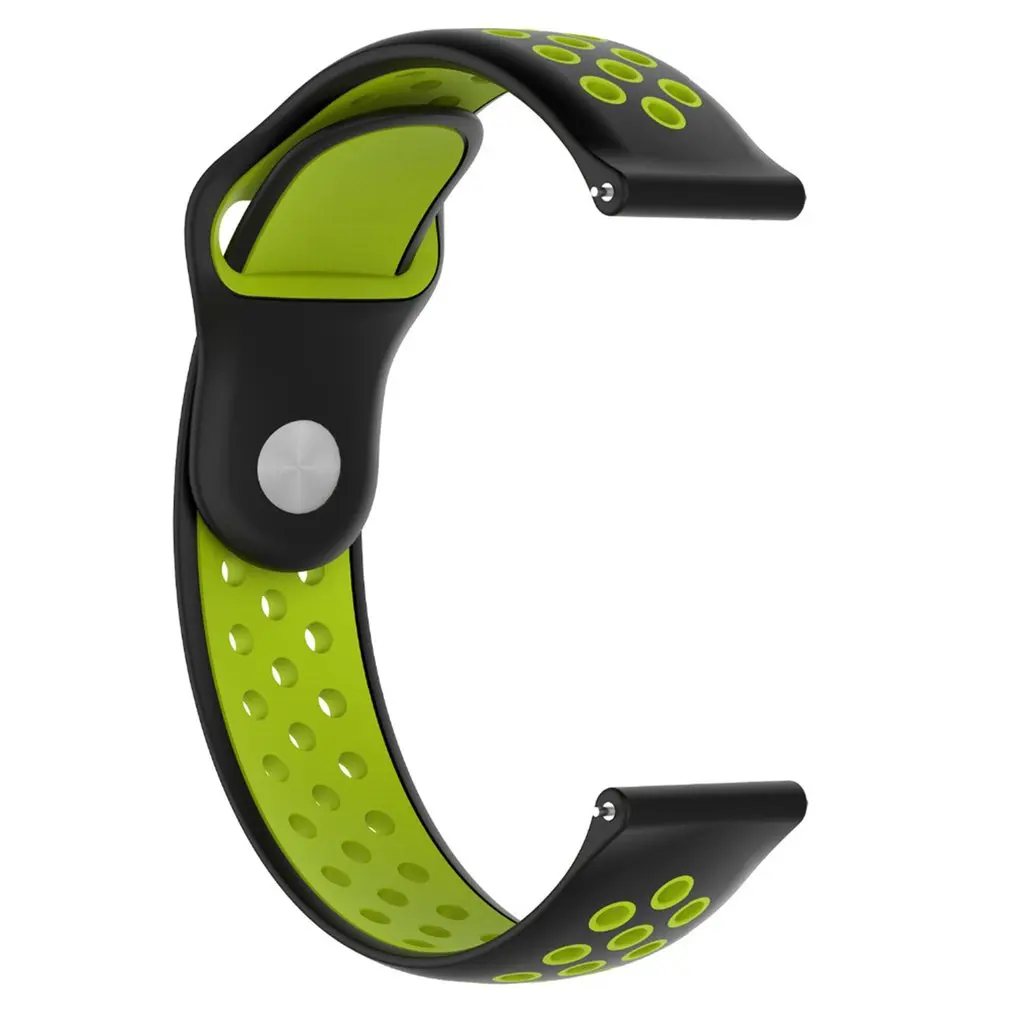 

22mm Double-color Silicone Wrist Watch Band Strap Bracelet Reverse Buckle Strap for Huawei Watch GT