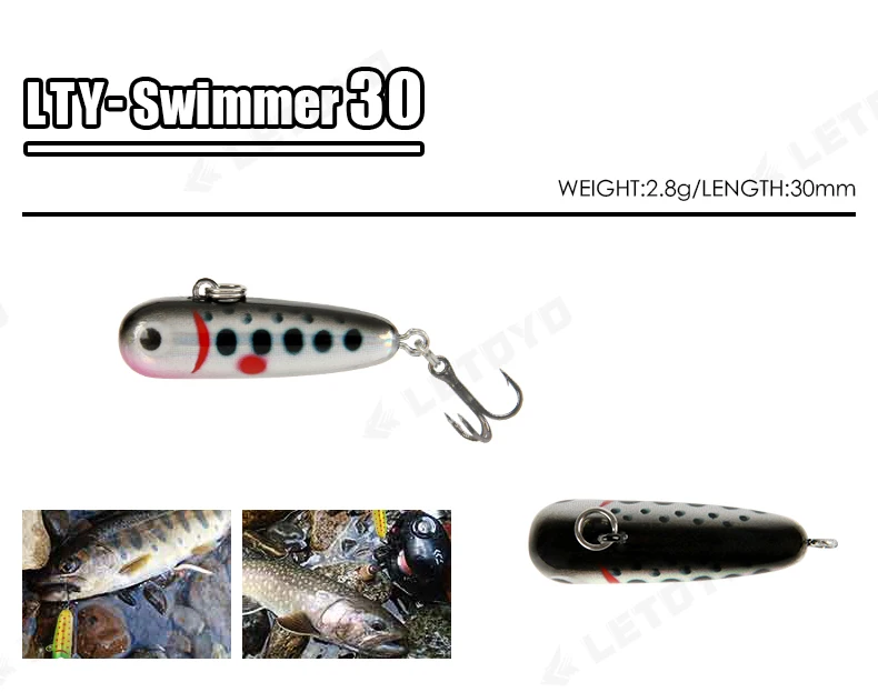 LETOYO 2.3g/2.8g 30mm Mini Sinking Pencil Lure With Tungsten Beads Micro Fishing Bait For Trout Salmon Freshwater Stream Wobbler LETOYO 2.3g/2.8g 30mm Mini Sinking Pencil Lure With Tungsten Beads Micro Fishing Bait For Trout Salmon Freshwater Stream Wobbler