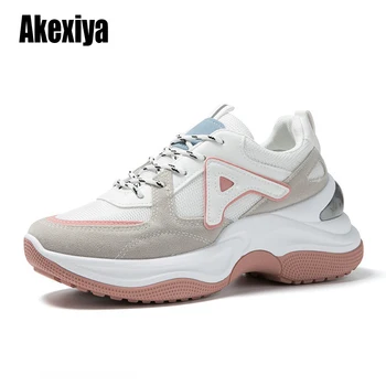 

Summer Women Sneakers Mesh Patchwork Dad Shoes Cute Thick Heel White Shoes Designer Breathable Running Platform Sneakers u952