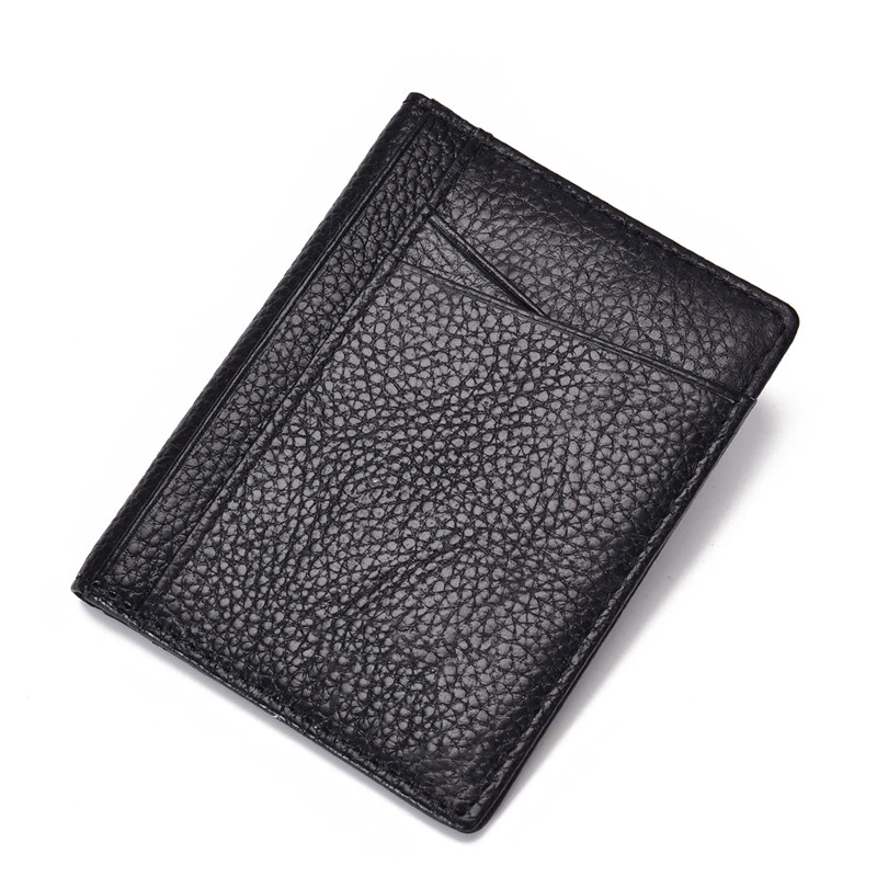 ZOVYVOL RFID держатель для карт, черный кошелек, коровья кожа, унисекс, кошелек для карт, высокое качество, Повседневный Кошелек, тонкий мини-кошелек - Цвет: Black D3026