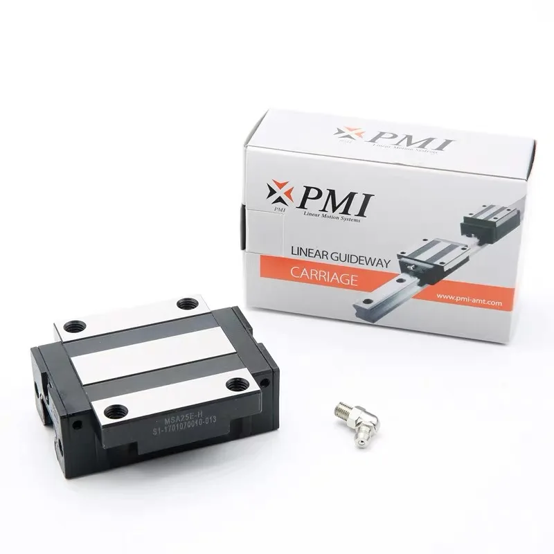 2pcs origial Taiwan PMI MSA15-L 1000mm linear guide+ 4pcs MSA15E flange carriage blocks for CNC router