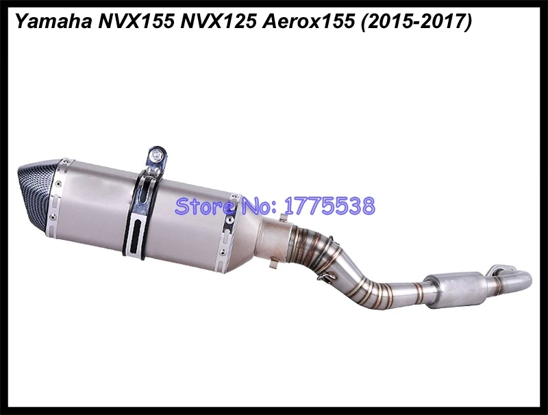 Глушитель для мотоцикла, полная система, Соединительная труба для NVX155 NVX125 Aerox155-, глушитель для мотоцикла, аварийный демпфер, комплект для выхлопной системы